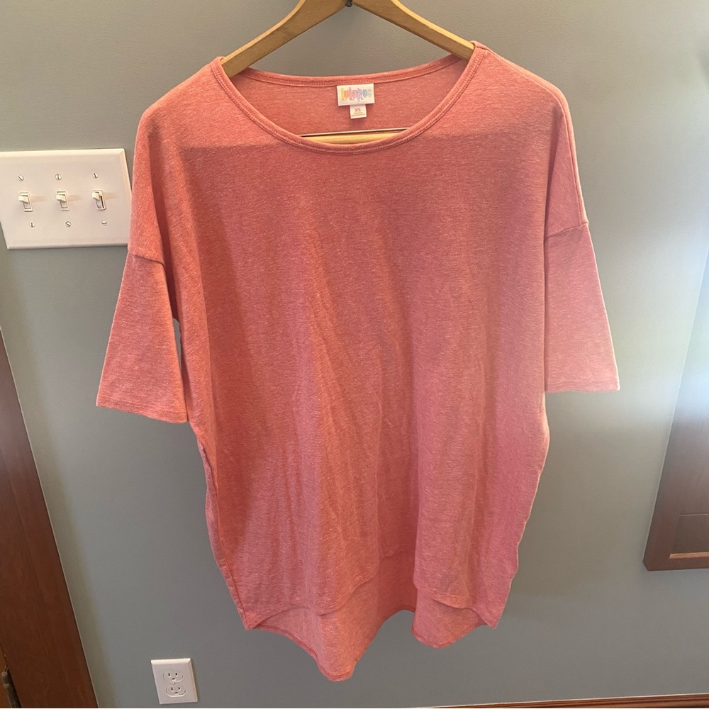 NWT LuLaRoe Peach Pink Irma Tunic Heather Top- Size XS